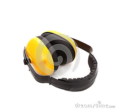 Headphones protection. Stock Photo