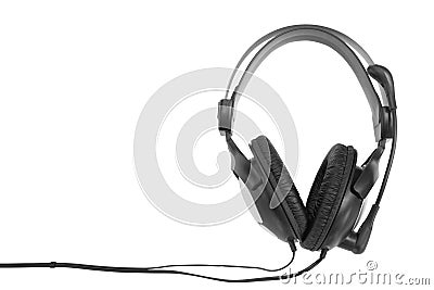 Headphones on white Stock Photo