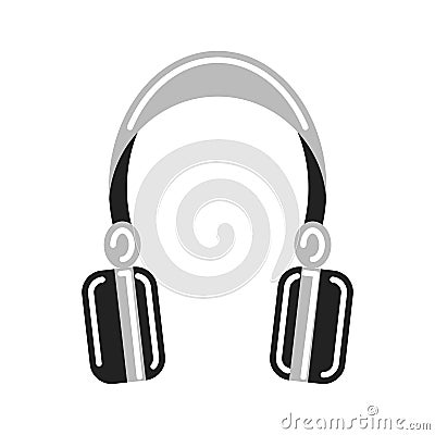 headphones on white. Vector Illustration