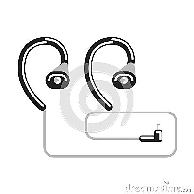 headphones on white. Vector Illustration