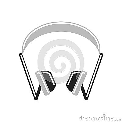 headphones on white. Vector Illustration