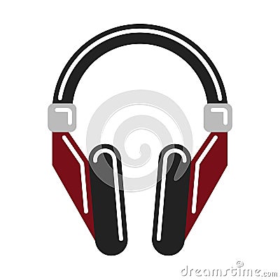 headphones on white. Vector Illustration