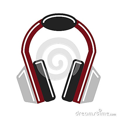 headphones on white. Vector Illustration
