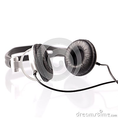 Headphones on white Stock Photo