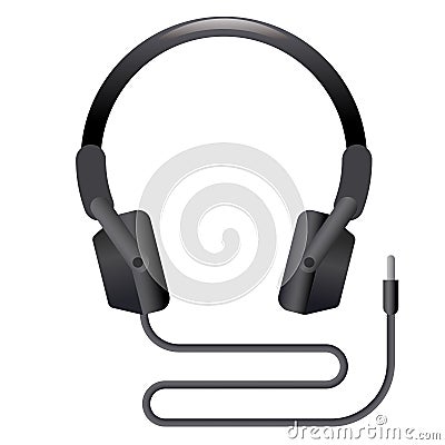 Headphones wired Vector Illustration