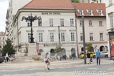 Headquarter of Bank of China in Budapest Editorial Stock Photo