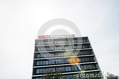 Headquarter of Swiss Federal Railways Schweizerische Bundesbahn Editorial Stock Photo