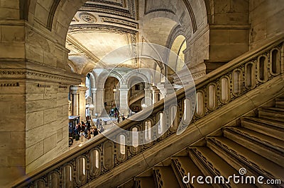 Headquarters of the New York Public Library Editorial Stock Photo