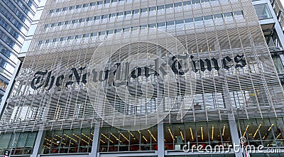 Headquarters of The New York Times, NYC Editorial Stock Photo