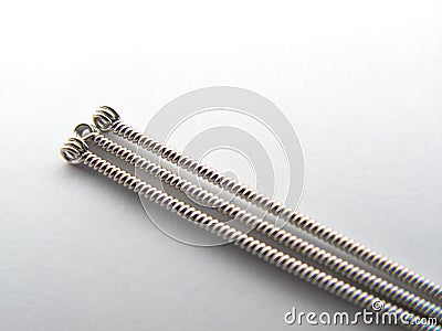 Heads of acupunture needles Stock Photo