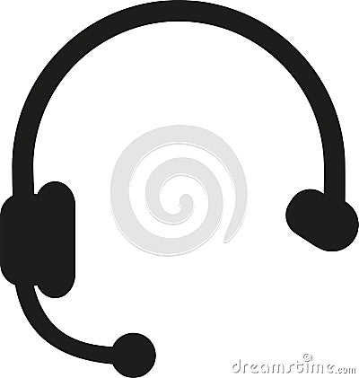 Headset icon for callcenter Vector Illustration