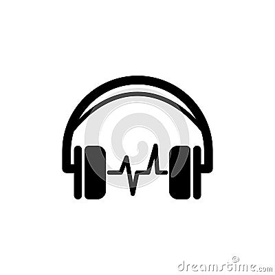 Headset icon music templates Vector Illustration