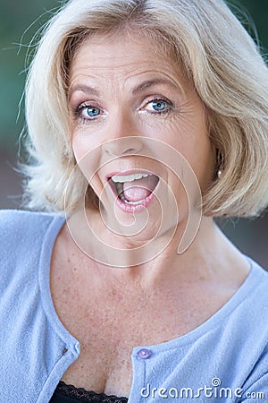 Headshot Of An Actress In Her Fifties Stock Images - Image 