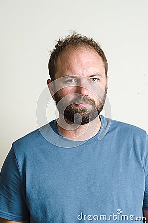 Bearded Man Headshot Portrait Stock Photo