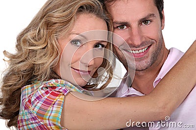 Headshot of smiling couple Stock Photo