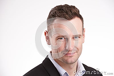 Headshot of young caucasian man Stock Photo