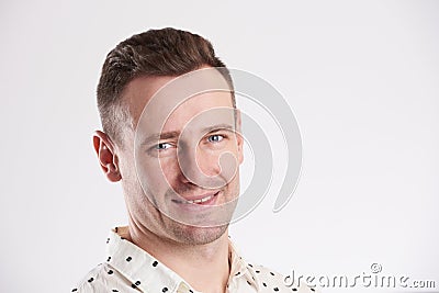 Headshot of young caucasian man Stock Photo