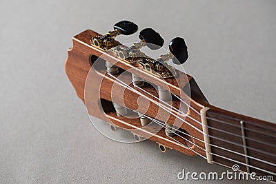 Headstock Acoustic Guitar Stock Photo