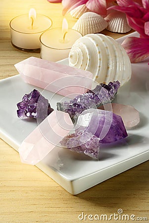 Healing Crystals Stock Photo