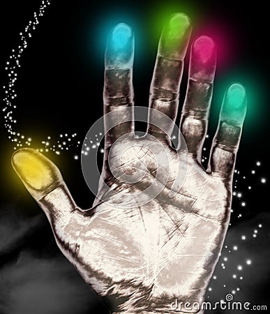 Healing hand Cartoon Illustration