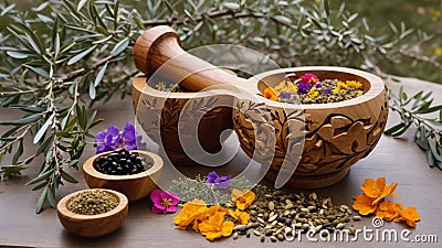 Healing herbsflowers , Stock Photo