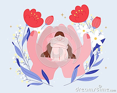 Healing the inner child Vector Illustration