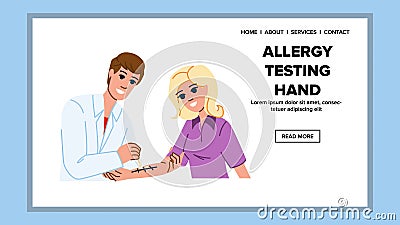 health allergy testing hand vector Vector Illustration