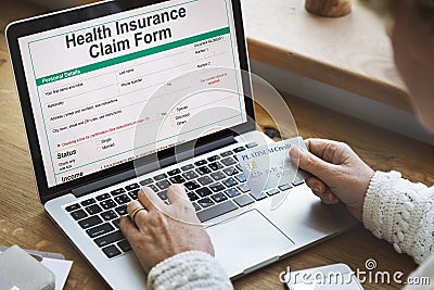 Health Benefits Claim Benefits Form Concept Stock Photo