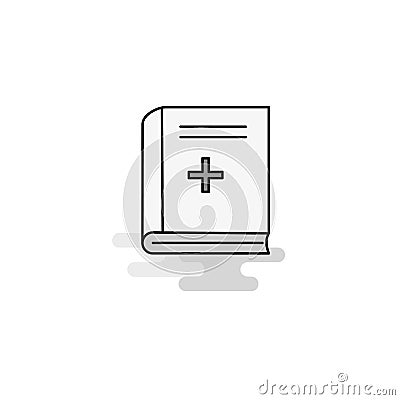 Health book Web Icon. Flat Line Filled Gray Icon Vector Vector Illustration