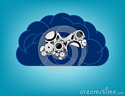 Health care brain creative concept. Healthy brain. Concept health vector illustration Vector Illustration