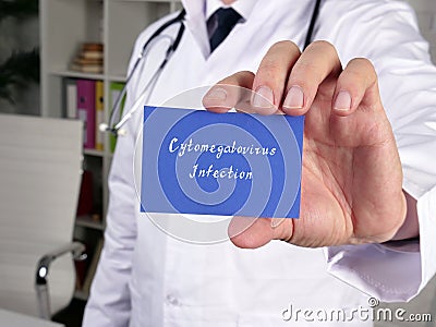Health care concept meaning Cytomegalovirus Infection with inscription on the page Stock Photo