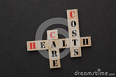 Health Care Costs Crossword Stock Photo