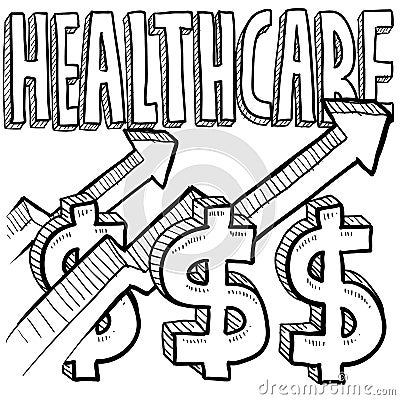 Health care costs increasing Vector Illustration