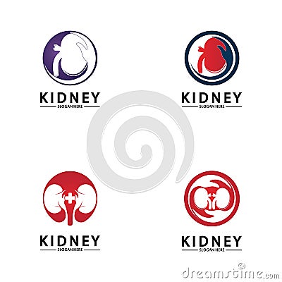 Health and Care Kidney Logo Design Concept. Urology Logo Vector Template Vector Illustration