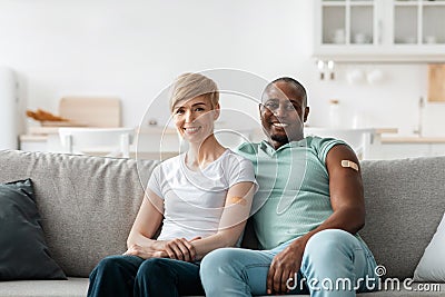 Health care, protect, immunized against coronavirus at clinic and population vaccination Stock Photo