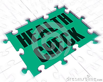 Health check concept icon means having a medical check up or physical - 3d illustration Cartoon Illustration