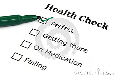 Health checklist Stock Photo