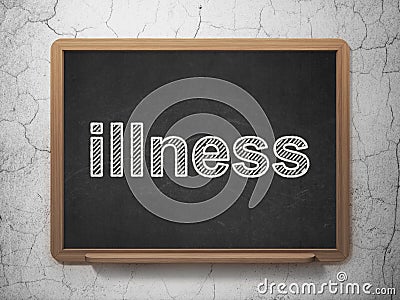 Health concept: Illness on chalkboard background Stock Photo