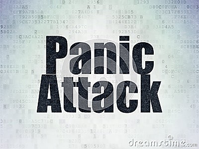 Health concept: Panic Attack on Digital Data Paper background Stock Photo