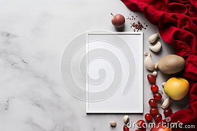 Health day banner fruits. Generate Ai Stock Photo