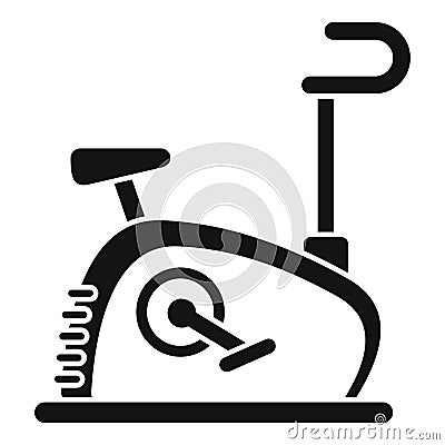 Health exercise bike icon, simple style Vector Illustration