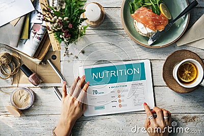 Health Fitness Nutrition Monitor Wellness Concept Stock Photo