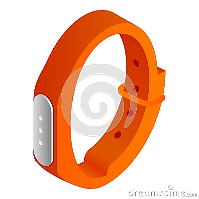 Health fitness tracker icon, isometric style Vector Illustration