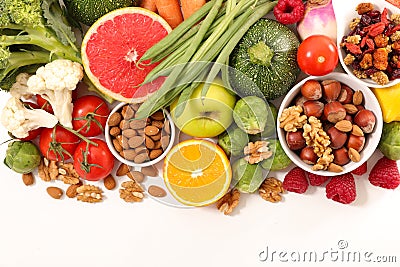 Health food assortment Stock Photo