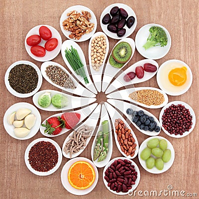 Health Food Platter Stock Photo