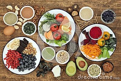 Health Food to Promote Brain Power Stock Photo