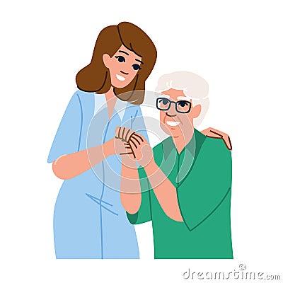 health geriatric care senior patient vector Vector Illustration