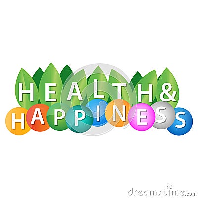 Health and happiness Vector Illustration