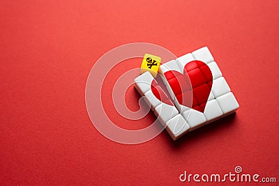 Health hazard. Health hazard and heart problem concept. Stock Photo