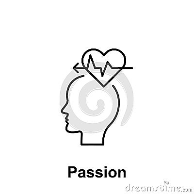 Health, heart, head icon. Element of creative thinkin icon witn name. Thin line icon for website design and development, app Stock Photo